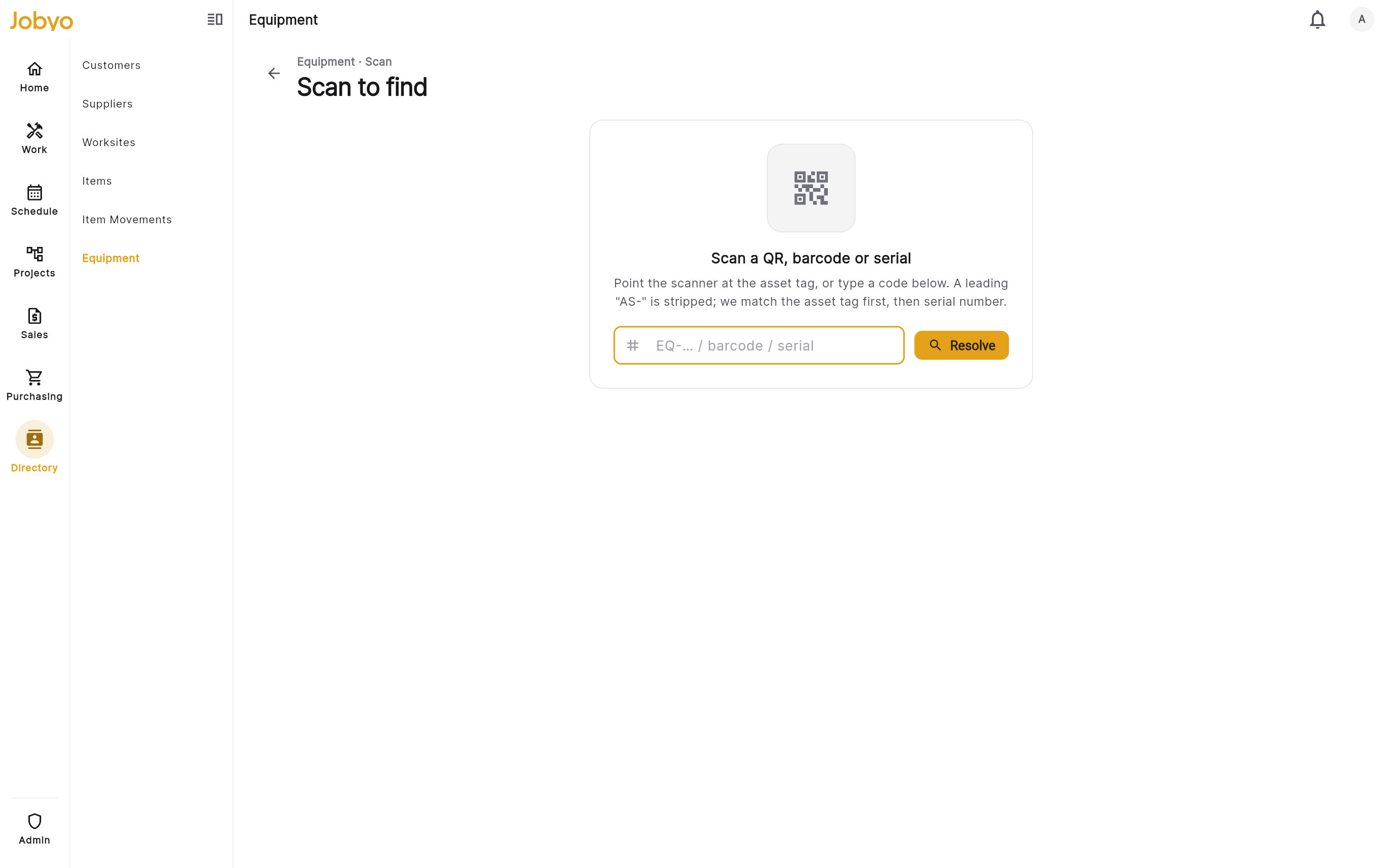 Scan to find โ code box, resolves to detail or offers Create with this code